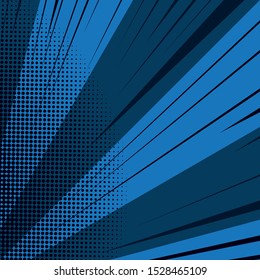 Background in the style of comic books in blue color.
