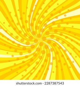 background in the style of comics, pop art. Vector banner for text. Yellow.