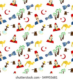 the background in the style of a flat design on the theme of turkey.