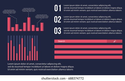 Background style graphic and data business infographic