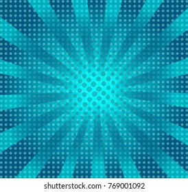 background in the style of pop art and blue. points and rays.
