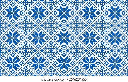 Background in the style of Ukrainian traditional ornament. Ukrainian traditional clothes. texture of the embroidered flag of Ukraine. Patterns for the background