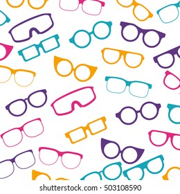 background with styles glasses multicolor