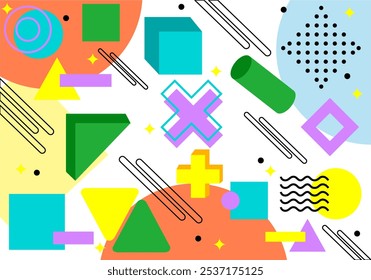 Plano de fundo com formas geométricas coloridas e elegantes