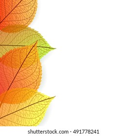 Background with stylize autumn leaves