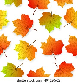 Background with stylized autumn leaves