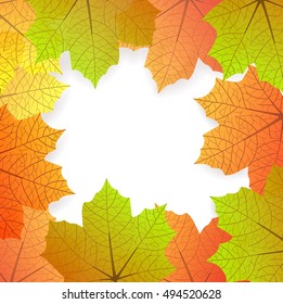 Background with stylized autumn leaves