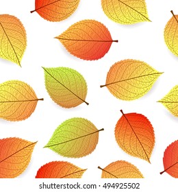 Background with stylized autumn leaves