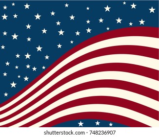 background stylized flag united states vector