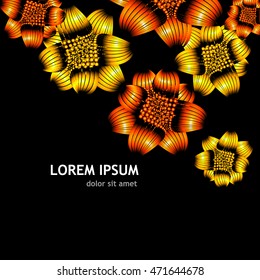 Background stylized flowers. Vector