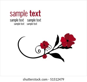 Background with stylized garden flower