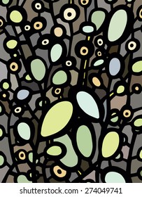 Background with Stylized Pussy-Willow.