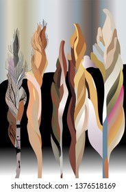 background of stylized trees