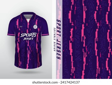 Background sublimation outdoor sports jersey football jersey futsal jersey running jersey racing  workout purple and pink liquid wave pixel stripe pattern