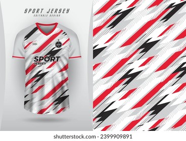 Background, sublimation pattern, outdoor sports, jersey, football, futsal, running, racing, exercise, oblique square line zigzag pattern, gray red black