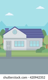 Background of suburban house.