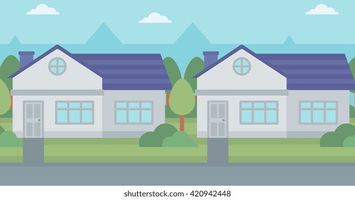 Background of suburban house.
