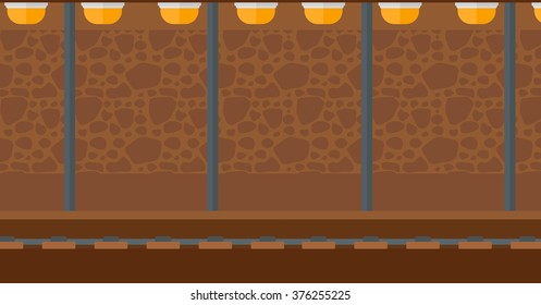 Fondo del túnel del metro.