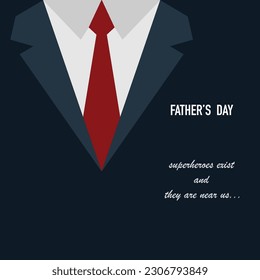 Background with suit and tie for Fathers Day holiday with sample text