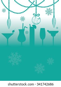 Background suitable for seasonal cocktail party invitations 