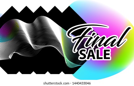 Background summer banner white black friday Final Sale poster triangle minimal