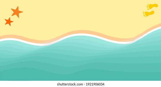vektor ilustrador de playa de verano de fondo