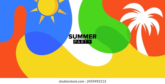 Hintergrund der Sommerparty-Vektorillustration