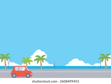 Background for summer road trip
