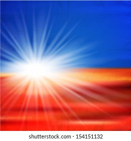 |Background with a summer sun burs. Vector illustration.