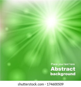 background with a summer sun burst. Vector illustration.