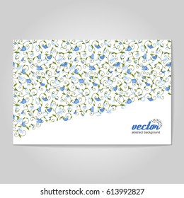 Background with summer Sweet pea. A vector.