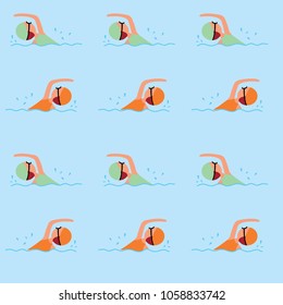 Background summer swimming.