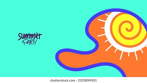 background with summer theme for banner, poster, layout, greeting card, brochure, digital, template. illustration