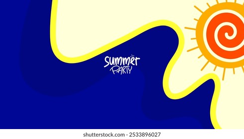 fundo com tema de verão para banner, cartaz, layout, cartão de saudação, brochura, digital, modelo.