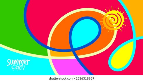 fundo com design de tema de verão para banner, cartaz, layout, cartão de saudação, brochura, digital, modelo.