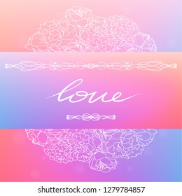 Background, summer theme pattern and frame, vector , summer texture, wrapping with flowers, spring and summer theme for your design. Frame in the of peony.