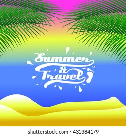 background the summer and travel in vector format 