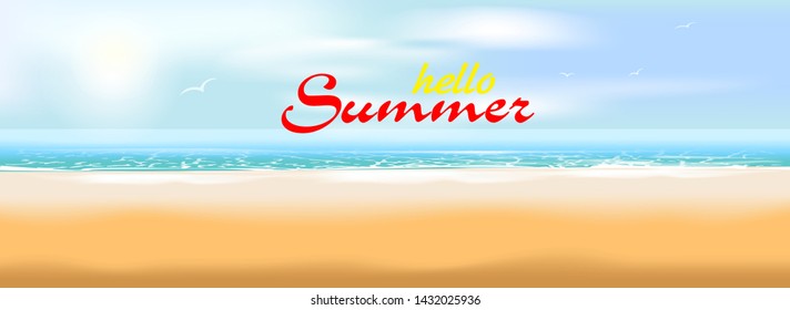 Background for summer vacation.Summer beach background.