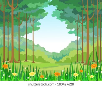 background summer wood