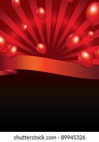  background with sunbeam and balloons (also available jpeg version)