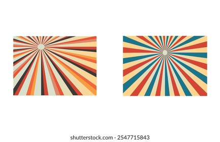 Background sunbrust, with shades of colorful, can be used for banners, posters, anything related to promotions, vector.Retro colorful sunbrust frame background.Vintage sunburst background pattern.