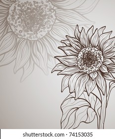 background with sunflower