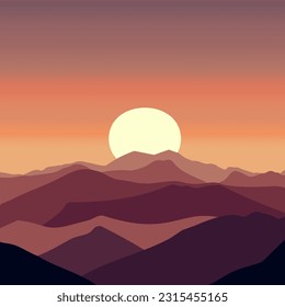 Background sunny desert during sunset