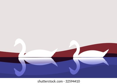 background with swans