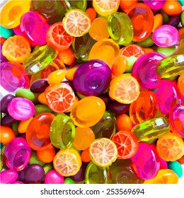 background sweet candy. Vector