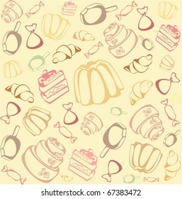background from sweet  desserts