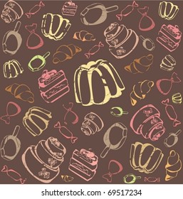 background from sweet  desserts