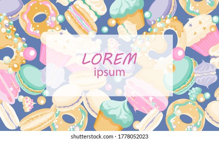  Background from sweet products and bright details.