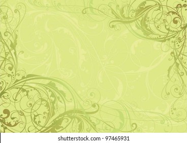 Background swirl floral corner