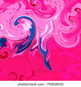 Background with swirling waves of pink fractal